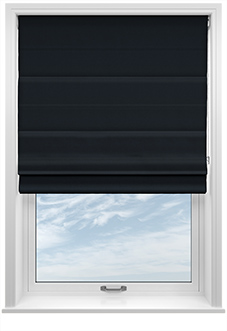 Windermere, Charcoal - Twist&Fit Roman Blind